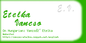 etelka vancso business card